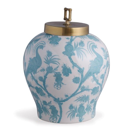 Picture of Balinese Peacock Turquoise Jar