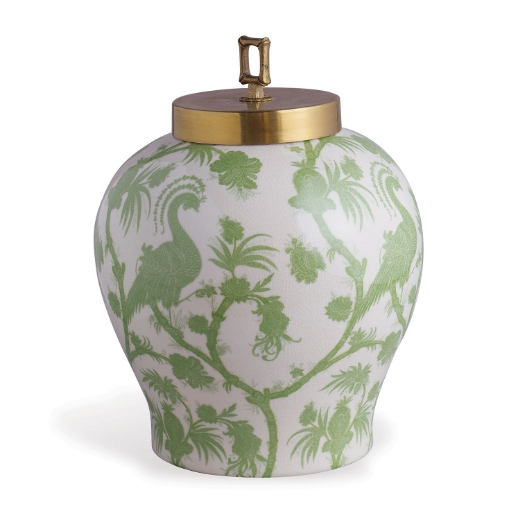 Picture of Balinese Peacock Green Jar