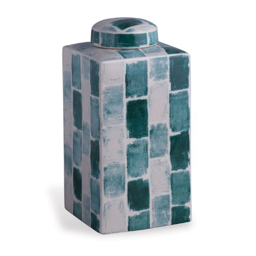 Picture of Celadon Tile Square Tea Caddy Large