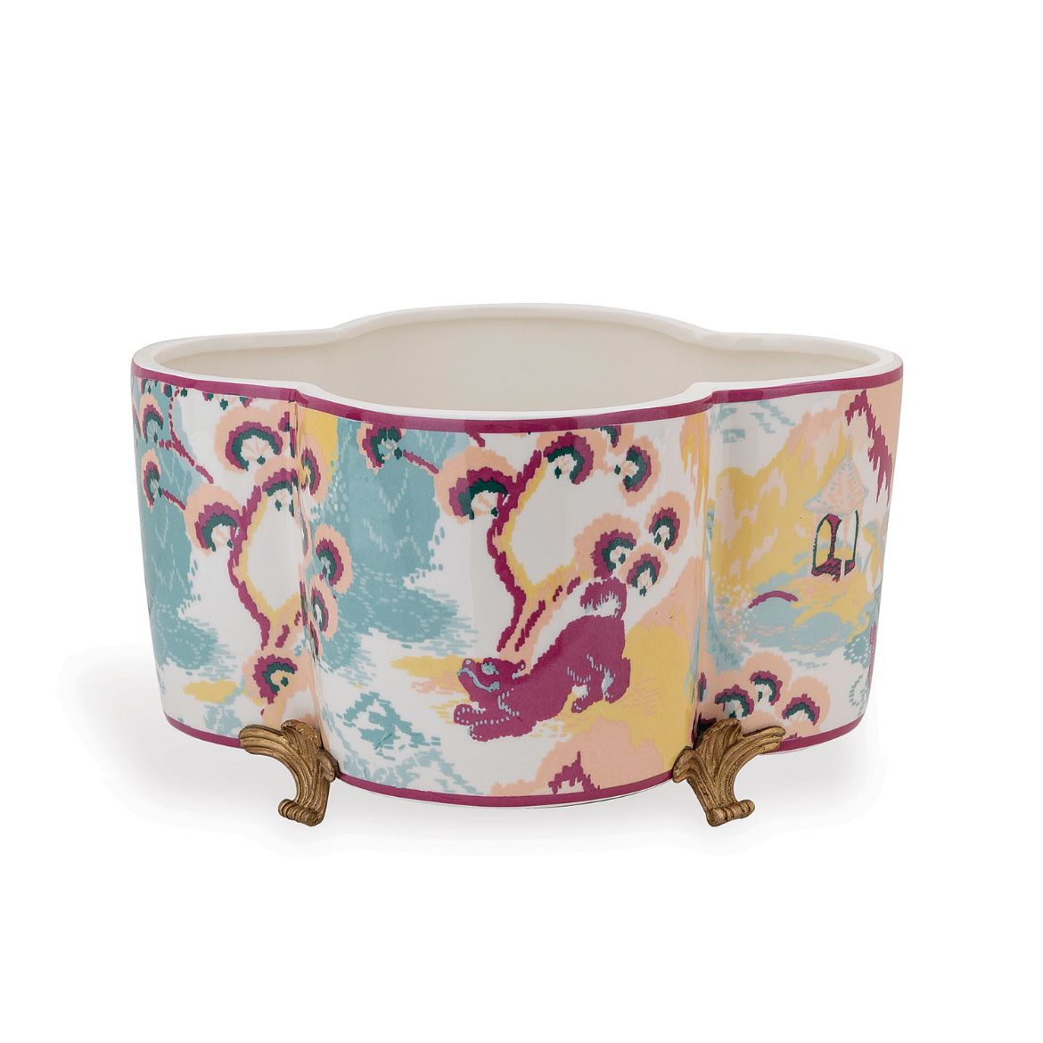 Picture of CANTON CORAL QUATREFOIL PLANTER