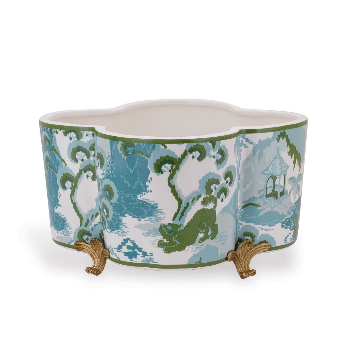 Picture of CANTON CELADON QUATREFOIL PLANTER