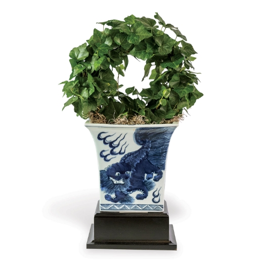 Picture of CHOW BLUE SQUARE PLANTER with STAND