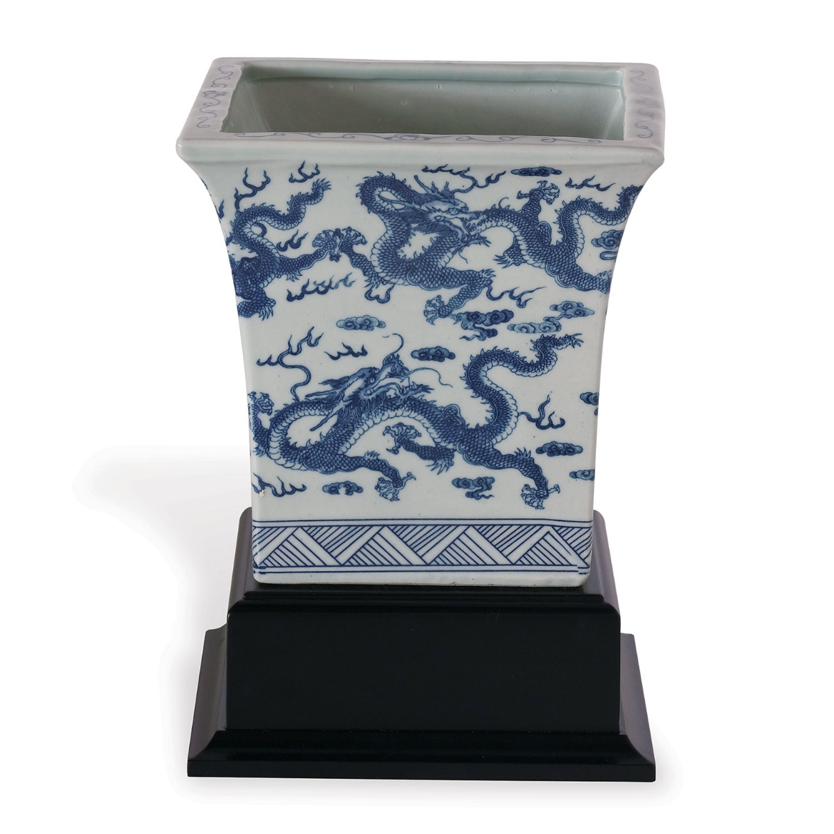 Picture of Dragon Blue Square Planter with Stand