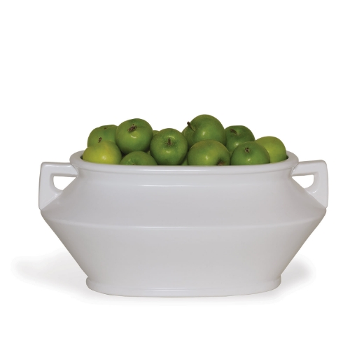 Picture of Santorini White Oval Planter