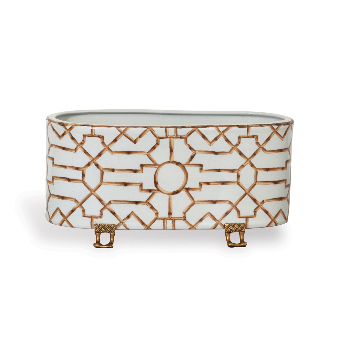 Picture of Baldwin White Oval Planter