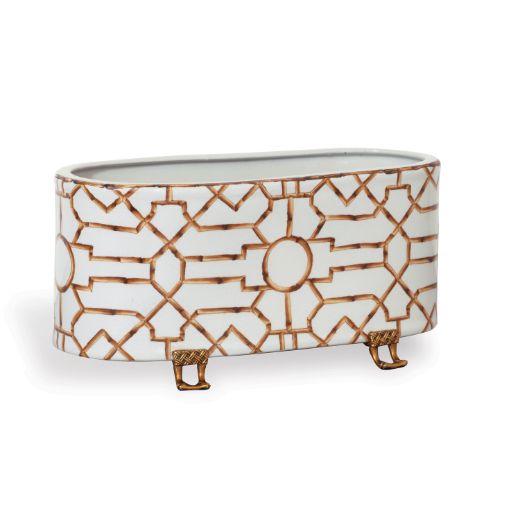 Picture of Baldwin White Oval Planter