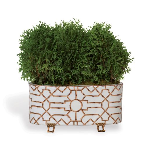 Picture of Baldwin White Oval Planter