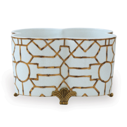 Picture of Scalamandre Baldwin Quatrefoil Planter