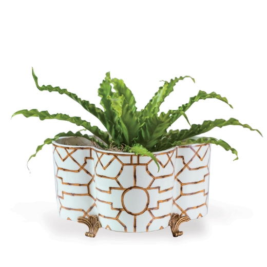 Picture of Scalamandre Baldwin Quatrefoil Planter