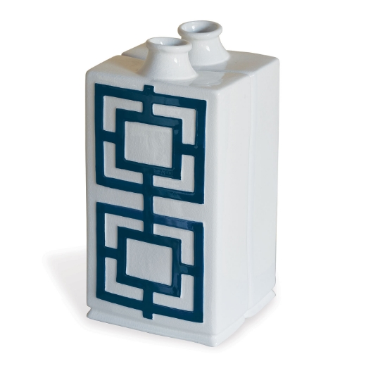 Picture of Square Key Blue Vase