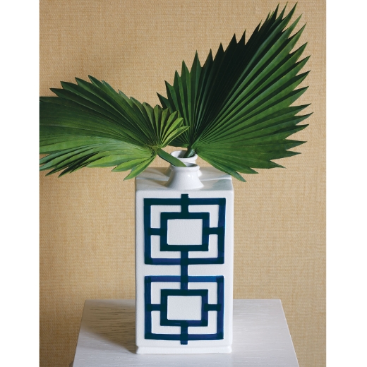 Picture of Square Key Blue Vase