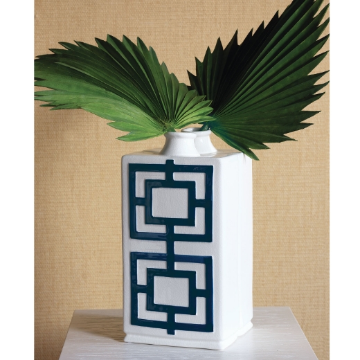 Picture of Square Key Blue Vase