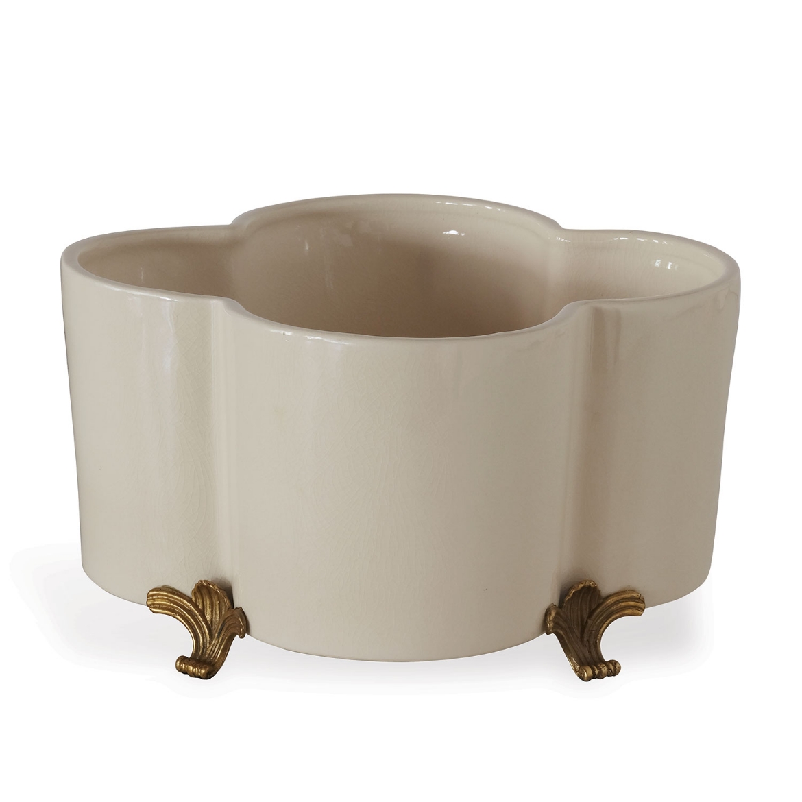 Picture of Cream Quatrefoil Planter