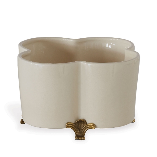 Picture of Cream Quatrefoil Planter