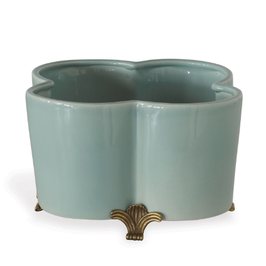 Picture of Celadon Quatrefoil Planter