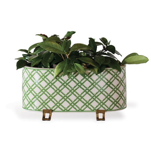 Picture of Bamboo Trellis Oval Planter