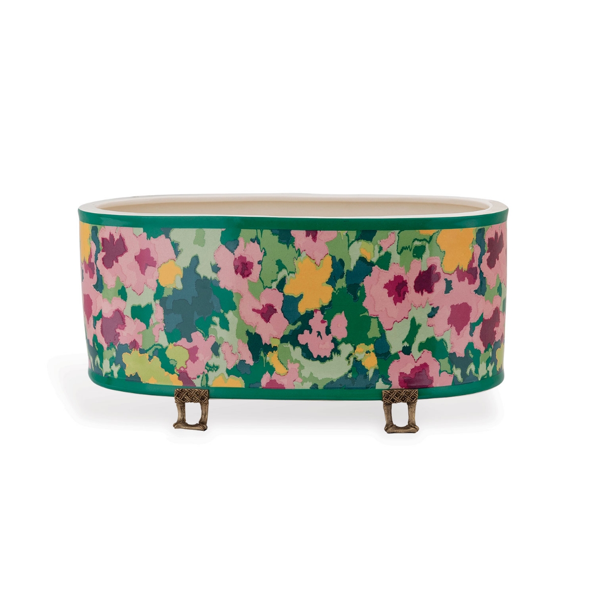 Picture of ROUSHAM GREEN OVAL PLANTER