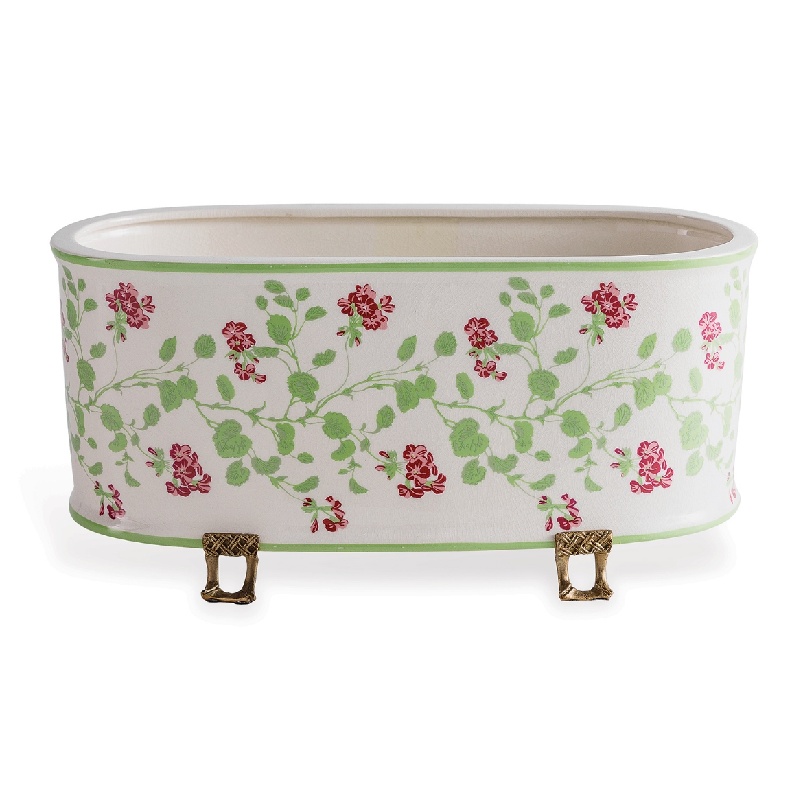 Picture of Geranium Trellis Oval Planter
