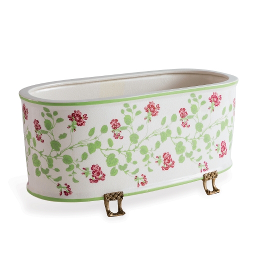 Picture of Geranium Trellis Oval Planter