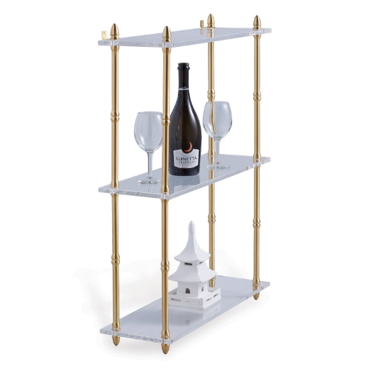 Picture of Carmel Brass/Lucite Shelf Wide