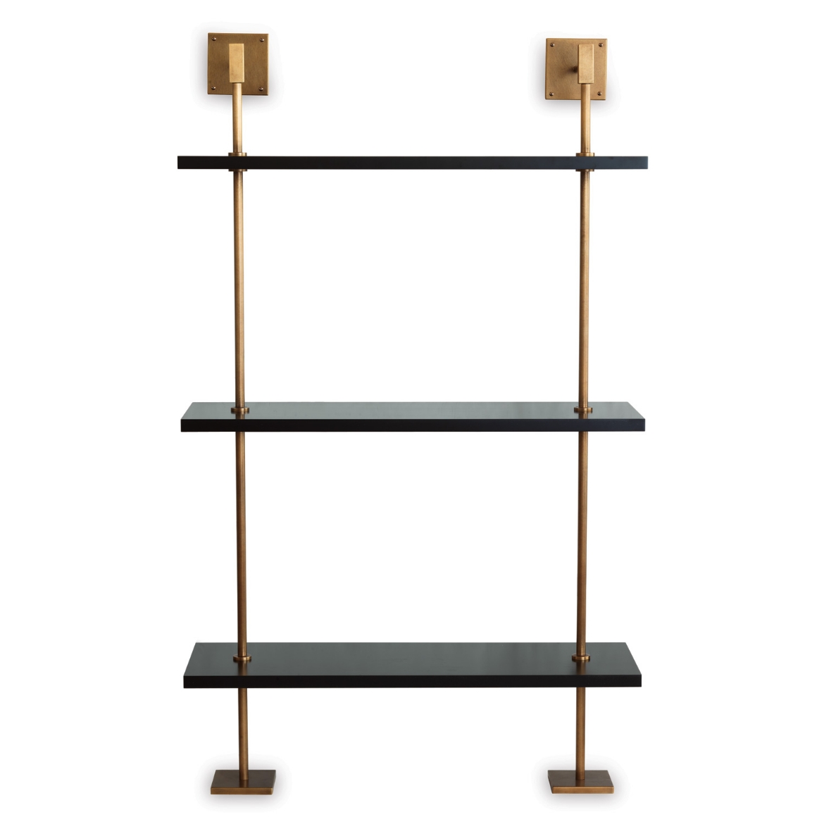 Picture of Marais 3-Tier Black/Brass Shelf 36"W