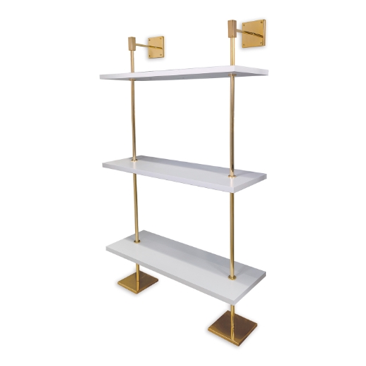 Picture of Marais 3-Tier White/Gold Shelf Kit