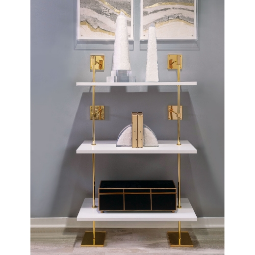 Picture of Marais 3-Tier White/Gold Shelf Kit