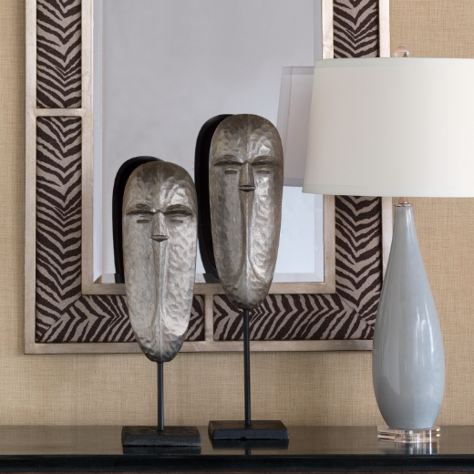 Picture of Tribal Mask Silver (set of 2)