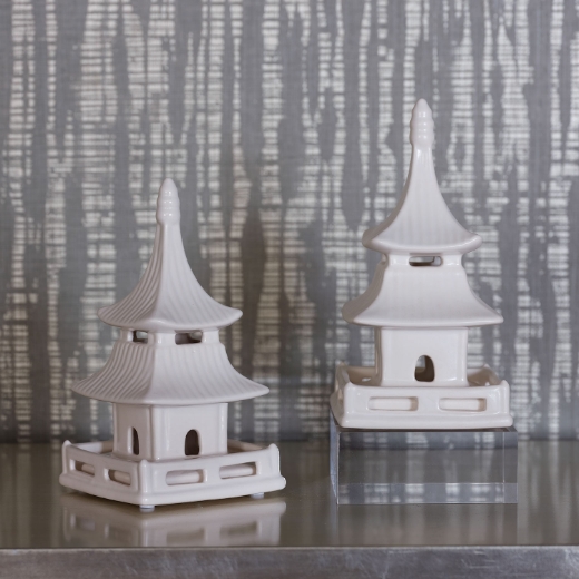 Picture of Pagoda Cream Objects Short (Set of 2)