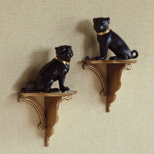 Picture of Cecil Black Pug- Pair