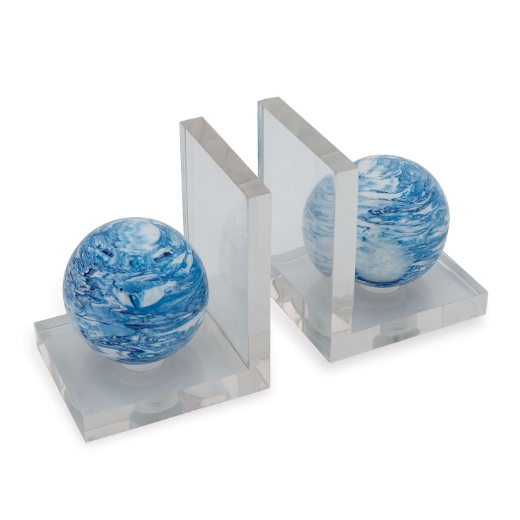 Picture of PRESCOTT NAVY BOOKENDS-- PAIR