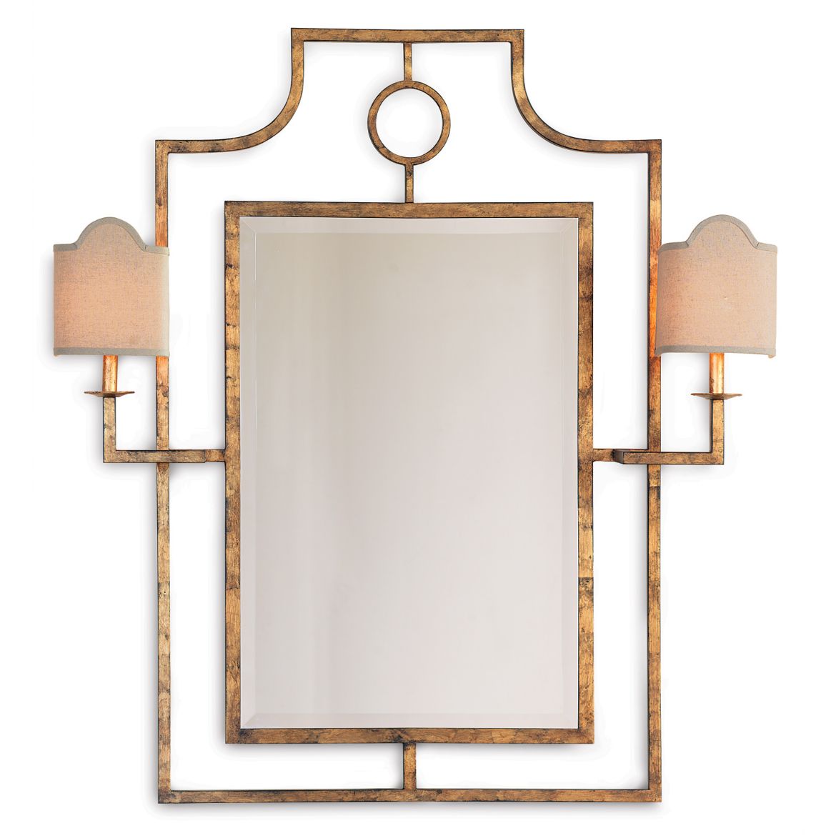 Picture of Doheny Gold Mirror with Sconces