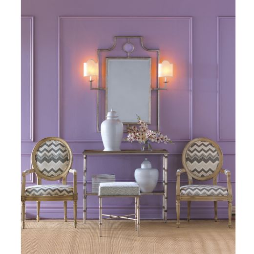 Picture of DOHENY SILVER MIRROR W/SCONCES