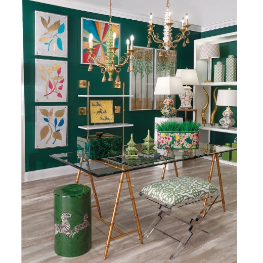Picture of Zebra Green Stool