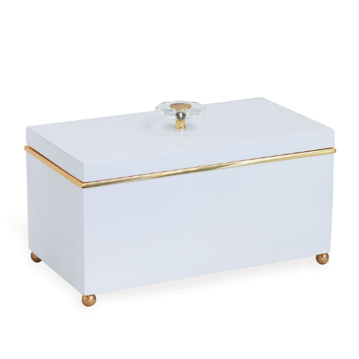 Picture of Naples White/Brass Box