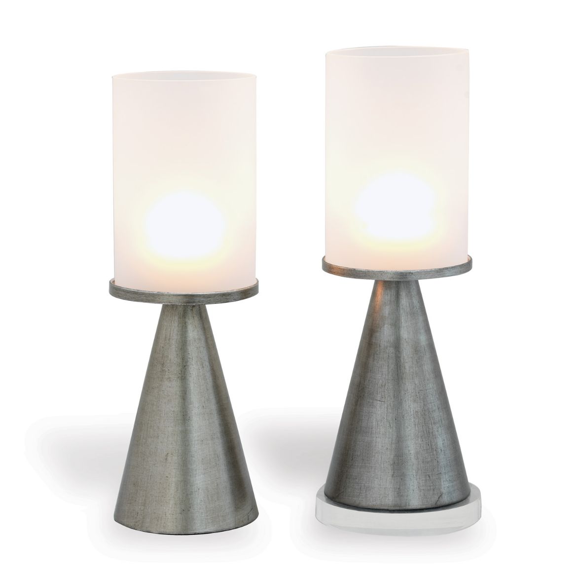 Picture of Camden Silver / Frosted Glass Candleholder (set/2)