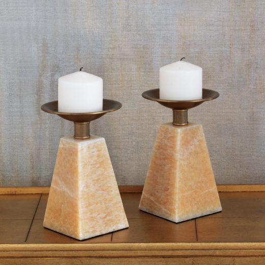 Picture of Cairo Tuscan Marble Candleholder--Set/2