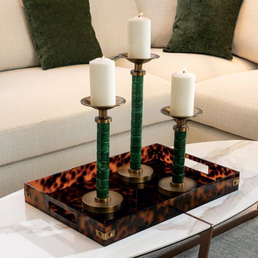 Picture of Jade Garden Green Candlesticks (set/3)
