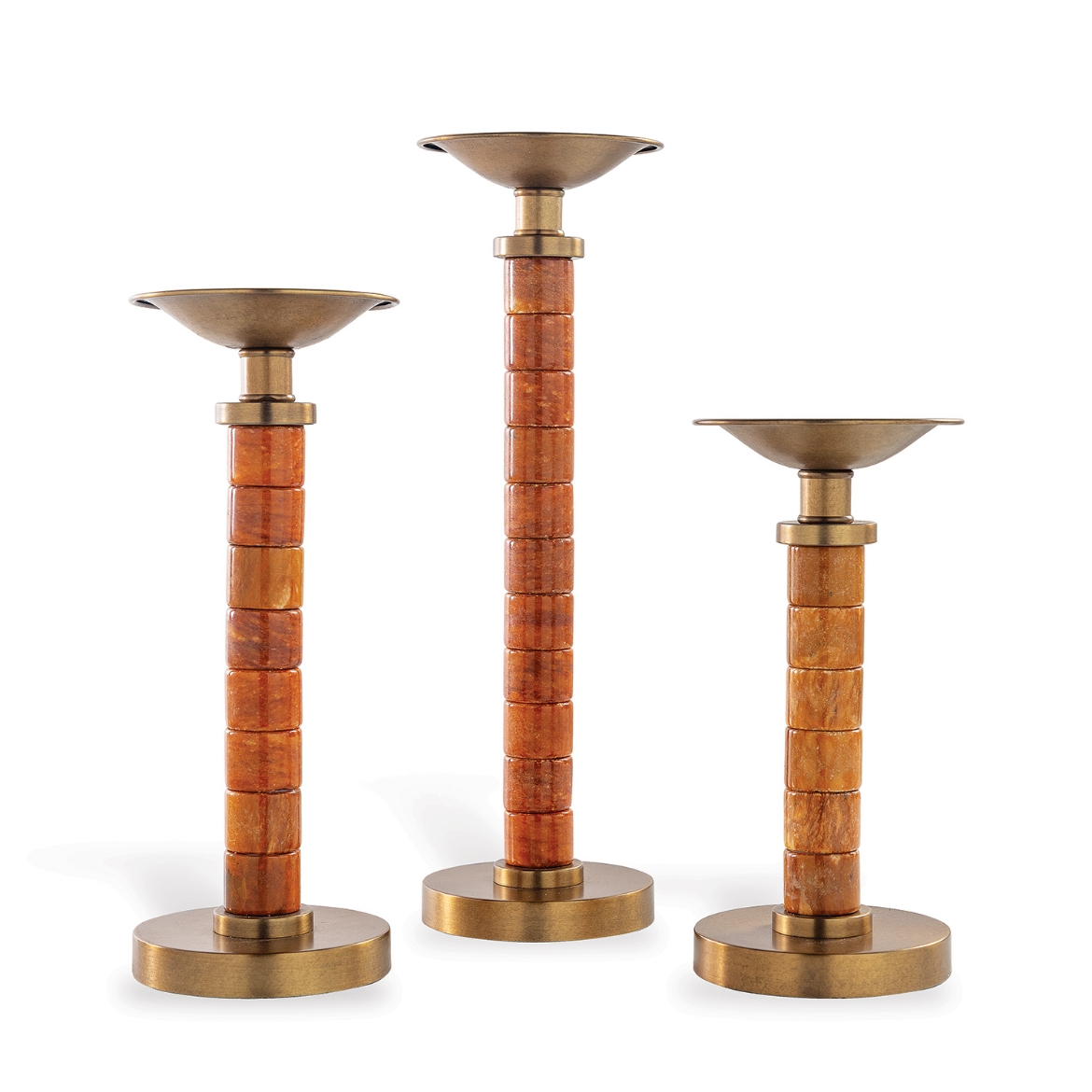 Picture of Jade Garden Amber Candlesticks (set/3)