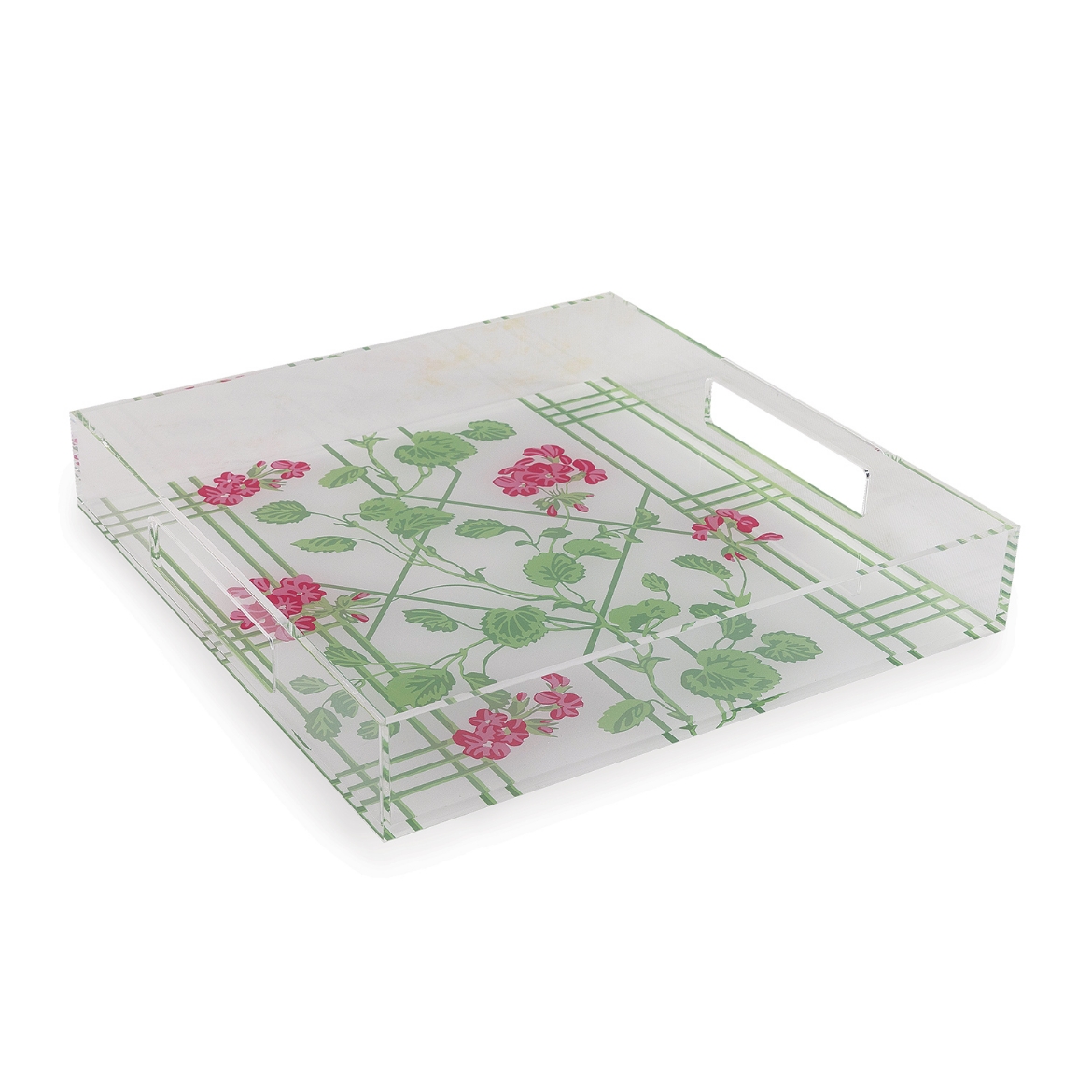 Picture of Geranium Trellis Lucite Tray