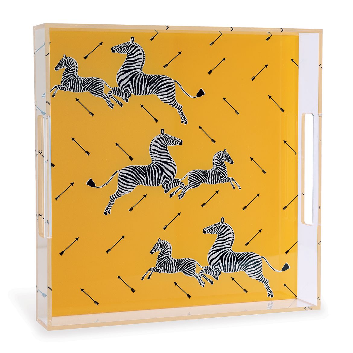 Picture of Zebra Yellow Lucite Tray