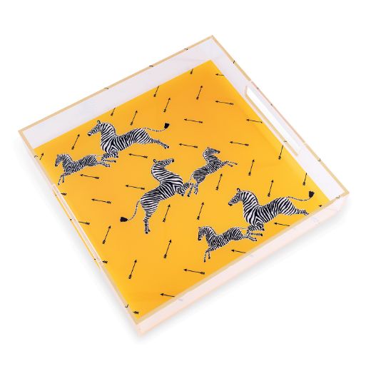 Picture of Zebra Yellow Lucite Tray