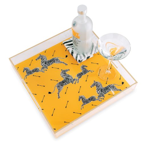 Picture of Zebra Yellow Lucite Tray