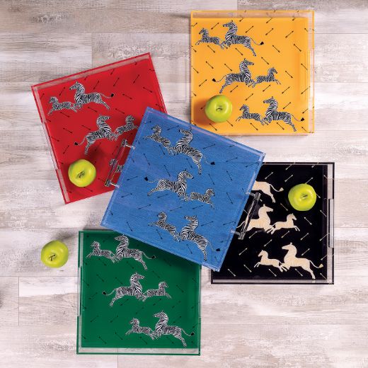 Picture of Zebra Yellow Lucite Tray