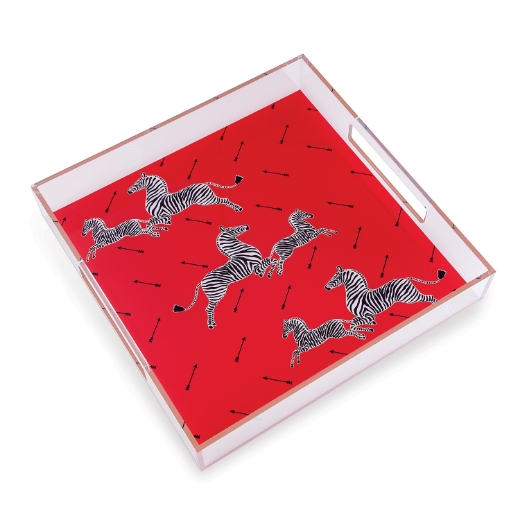 Picture of Zebra Red Lucite Tray