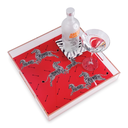 Picture of Zebra Red Lucite Tray