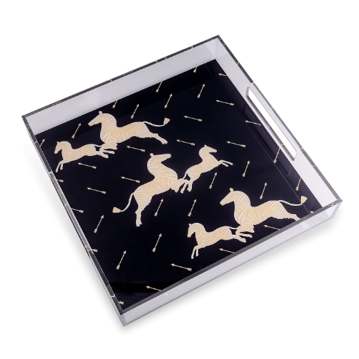Picture of Zebra Black Lucite Tray