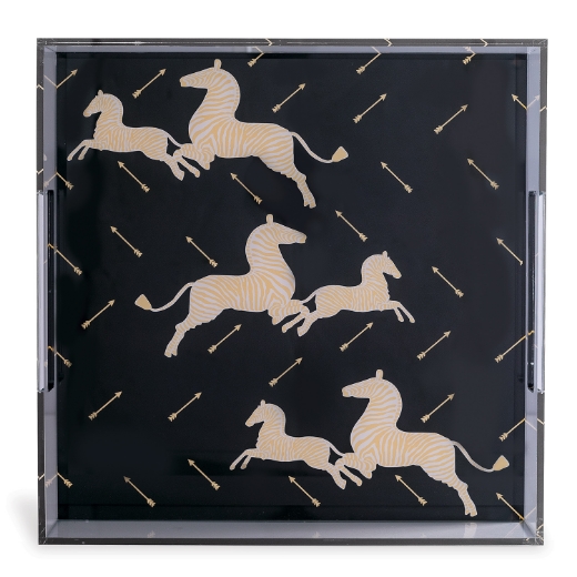 Picture of Zebra Black Lucite Tray