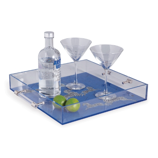 Picture of Zebra Blue Lucite Tray
