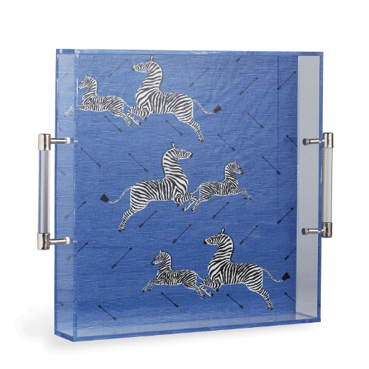 Picture of Zebra Blue Lucite Tray